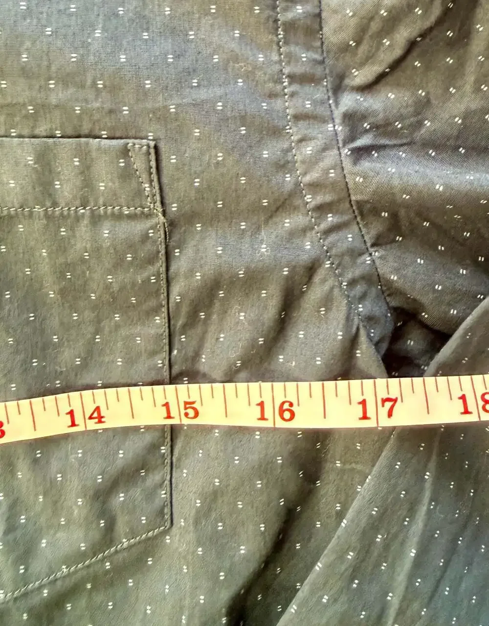 Banana Republic Custom 078 Wash Shirt Tailored Slim Fit Navy Dot Print